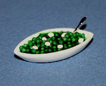 Dollhouse Miniature Peas and Onions Side Dish